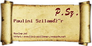 Paulini Szilamér névjegykártya